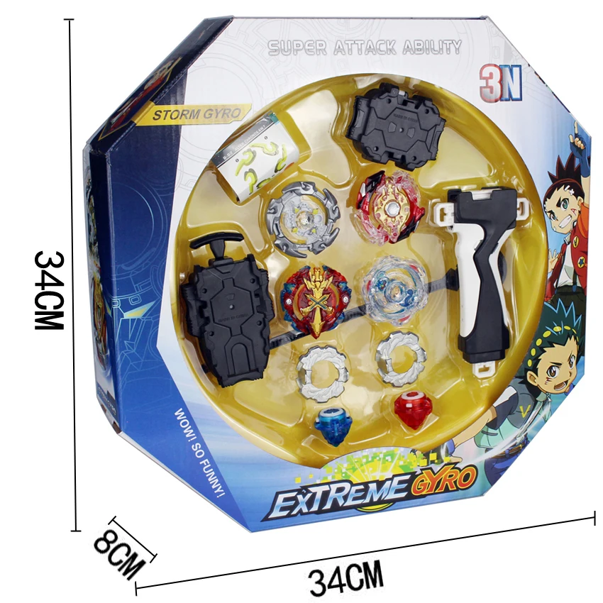 

Original Box Beyblade Burst For Sale Metal Fusion 4D 3N180A With Launcher and arena Spinning Top Set Kids Game Toys New