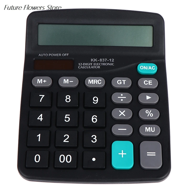 

1pcs Home Office Commercial Calculator Calculate Tool Battery Powered 12 Digit Financial Accounting Tools