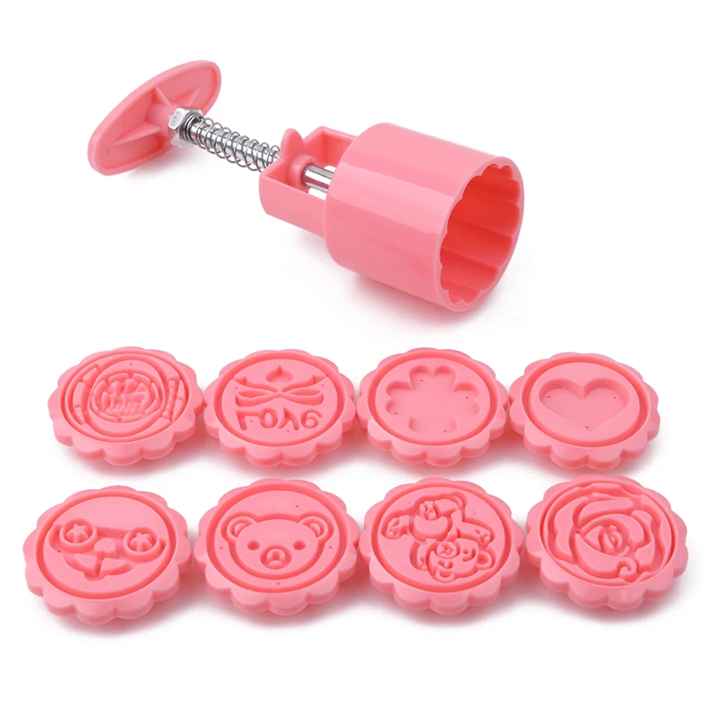 Круглые пластиковые штампы с цветами для китайского фестиваля форма тиснения в