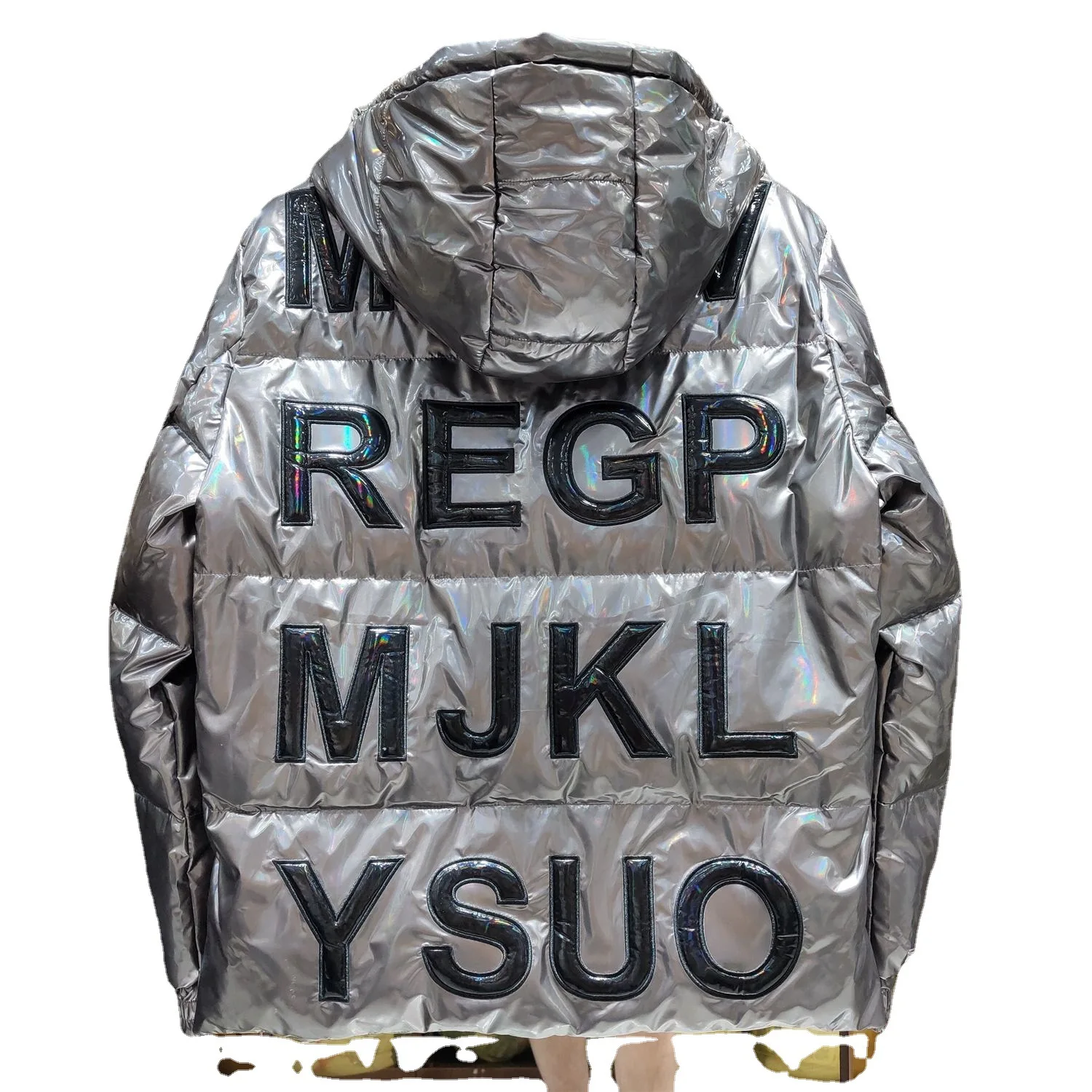 Пуховик мужской зимний глянцевый на 2021 пуху белой утки верхняя одежда