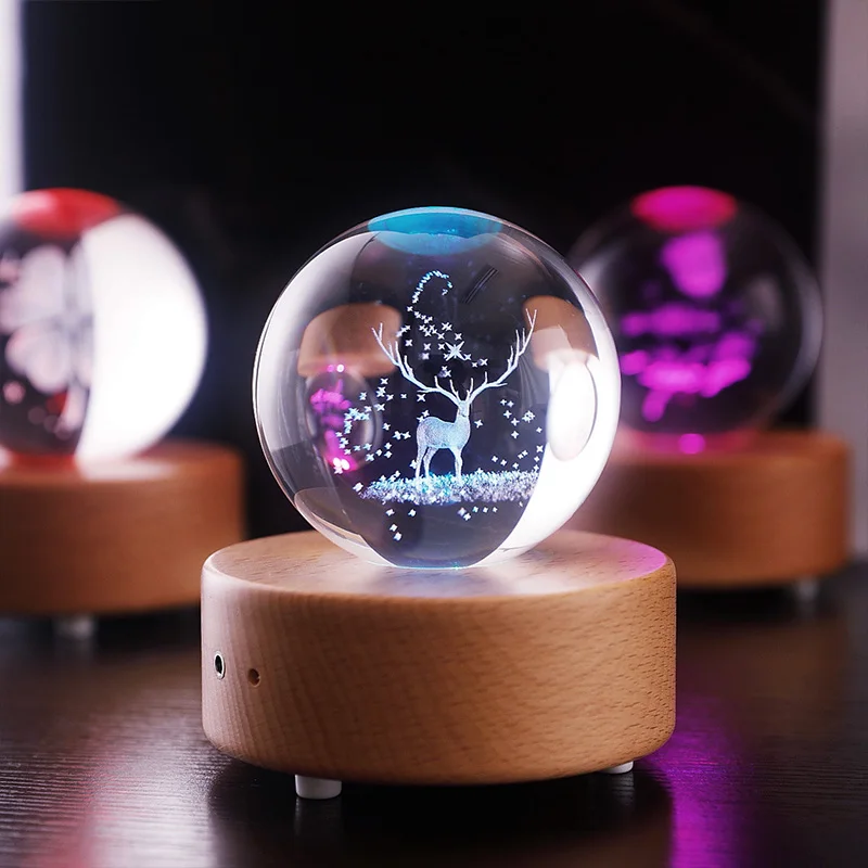 Хрустальный Одуванчик Снежный шар хрустальный Bluetooth музыкальная шкатулка