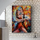 Ручная роспись, для любителей латиноамериканских танцев, рельефная палитра, нож, рисунок, картина маслом на холсте, Современная Настенная картина для украшения дома