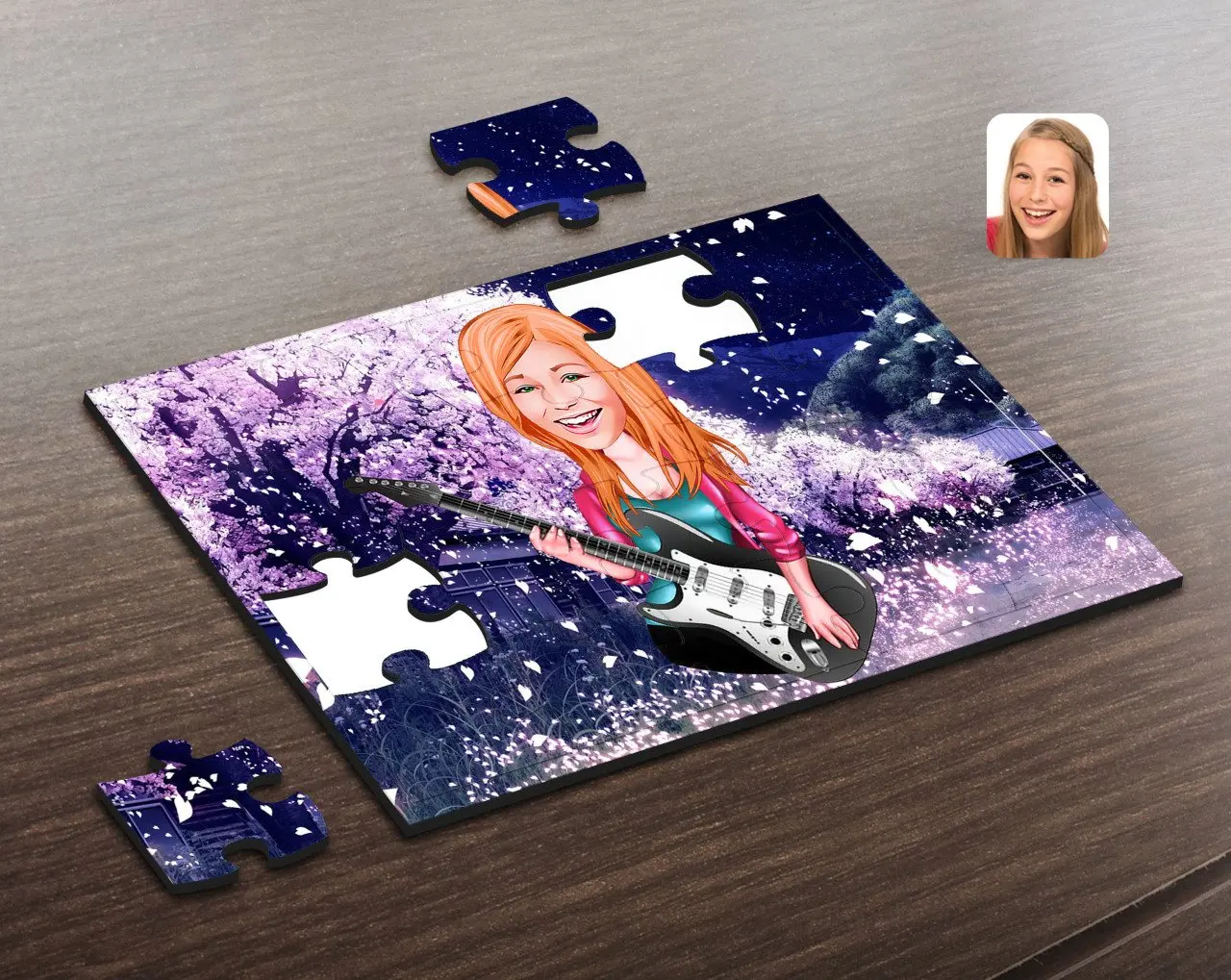 

Personalized Women 'S Guitarist Caricature Of Wooden Puzzle-1 Decoration Girlfriends Gift Moment Happy Design Modern Quality Reliable intelligence