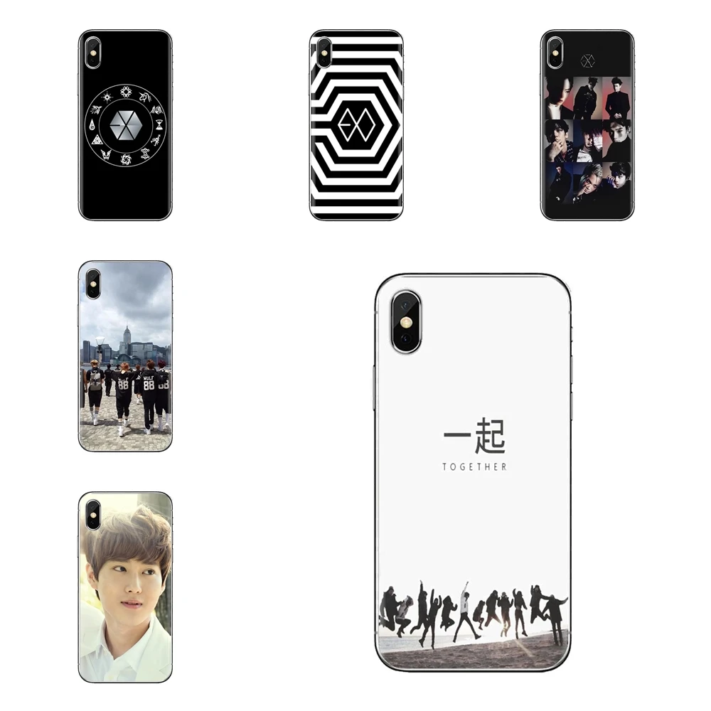 For Huawei G7 G8 P7 P8 P9 P10 P20 P30 Lite Mini Pro P Smart Plus 2017 2018 2019 Exo Kpop Transparent Soft Cases Covers |