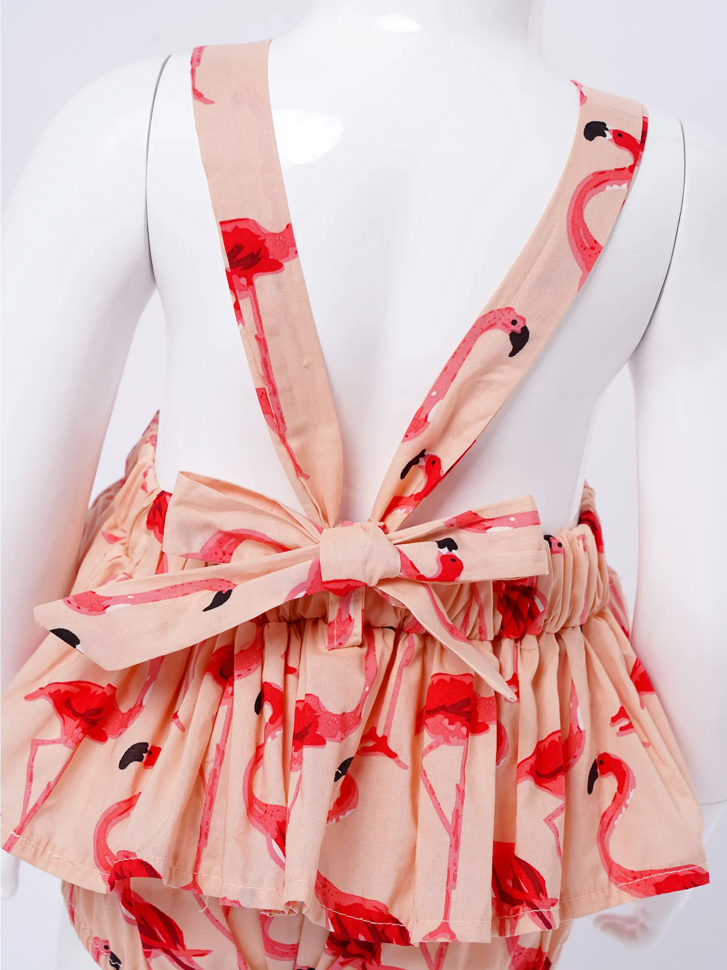 

FEESHOW Newborn Baby Girls Flamingo Sleeveless Romper Backless Bodysuit Jumpsuit Headband Summer Outfits 0-24M