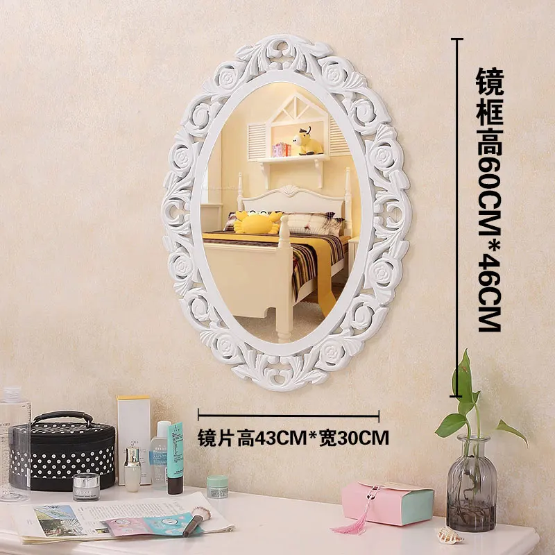 7 Европейская сеточка-котомка для ванной красное зеркало настенный туалетный столик в спальню кушетка для салона красоты зеркало WF910936 - Цвет: 7