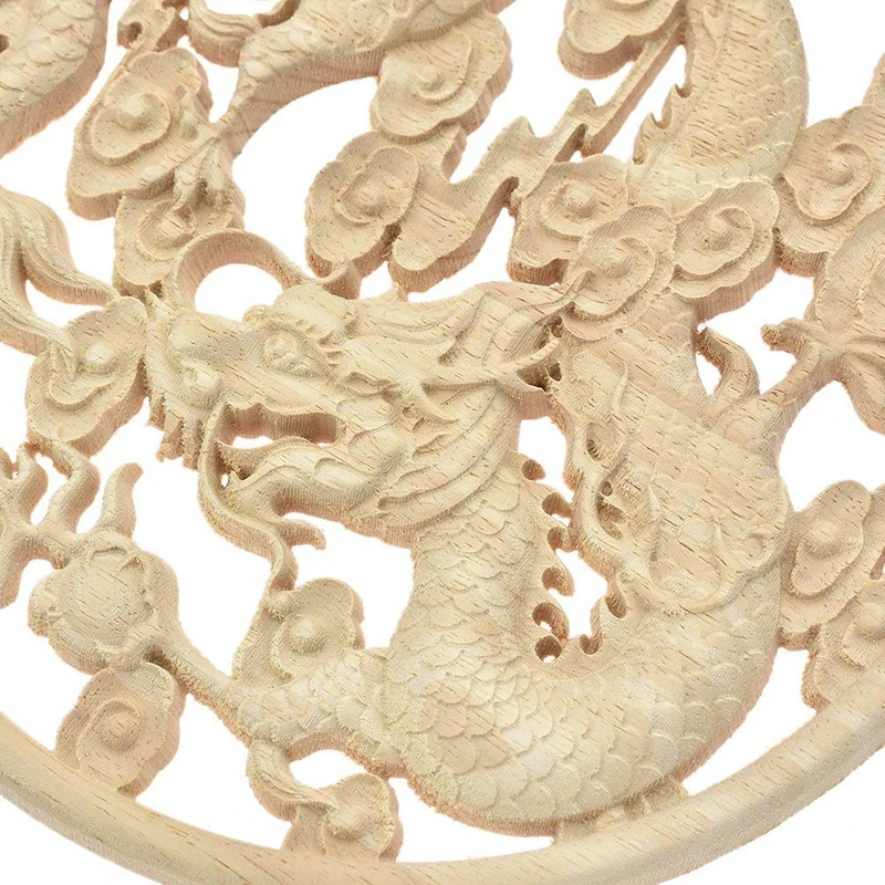 Настенный светильник деревянный скульптурный Дракон Летающий шкаф двери