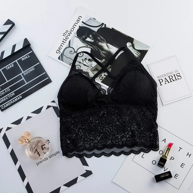 Женский красивый бюстгальтер с подкладкой на спине кружевной топ нижнее белье