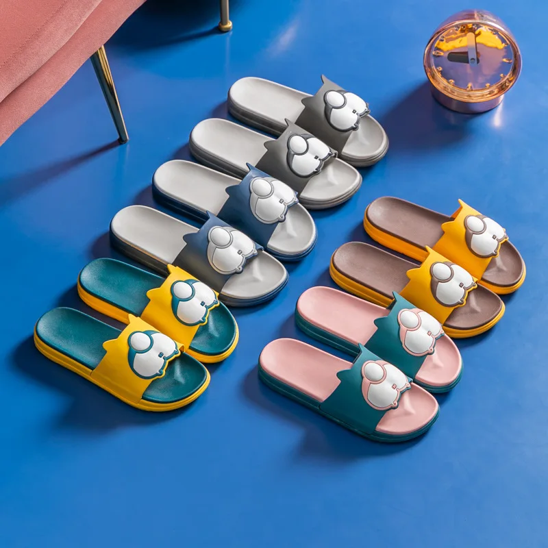 

Summer Slippers Female Cute Bathroom Non-Slip Home Thick-Soled Couple Outer Wear
