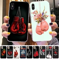 toplbpcs boxing gloves phone case for iphone 11 12 13 mini pro xs max 8 7 6 6s plus x 5s se 2020 xr cover