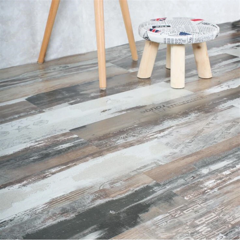 wellyu Thick wear-resistant waterproof floor stickers self-adhesive leather pvc creative | Обустройство дома