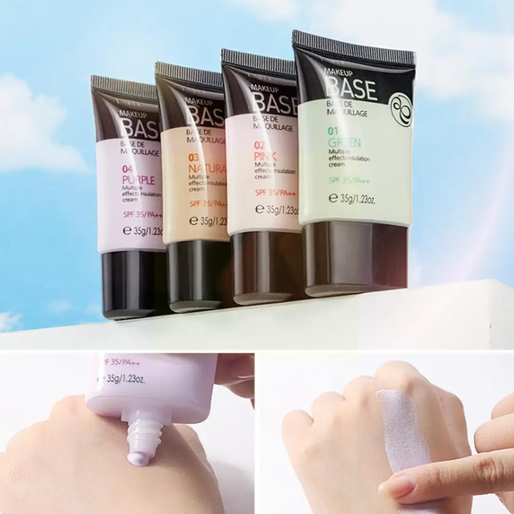 

35g Face Smooth Primer Waterproof And Sweat-proof Primer Skin Moisturizing Dull Concealer Pores Brighten Up Invisible Make O5L3