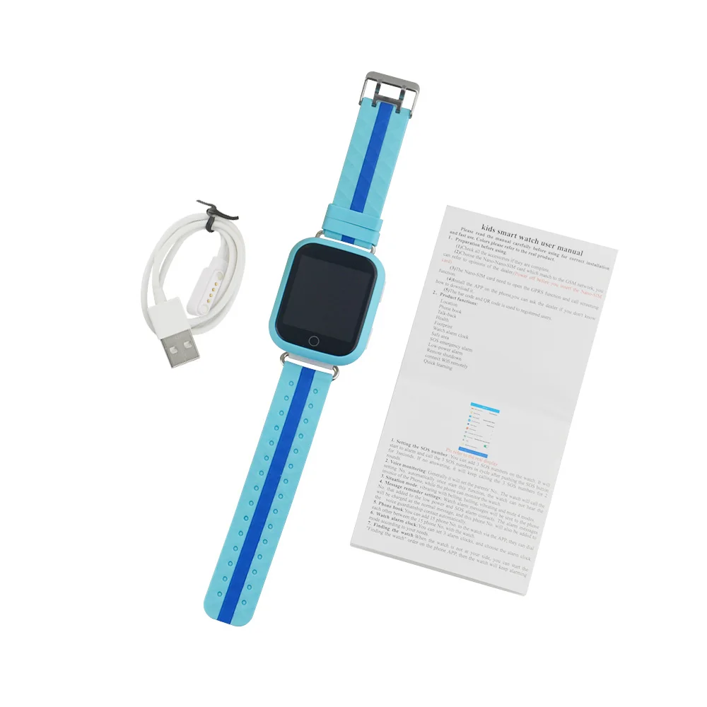 Детские часы с Wi-Fi сенсорный экран 1 54 дюйма GPS Смарт-часы Q100 трекер в режиме