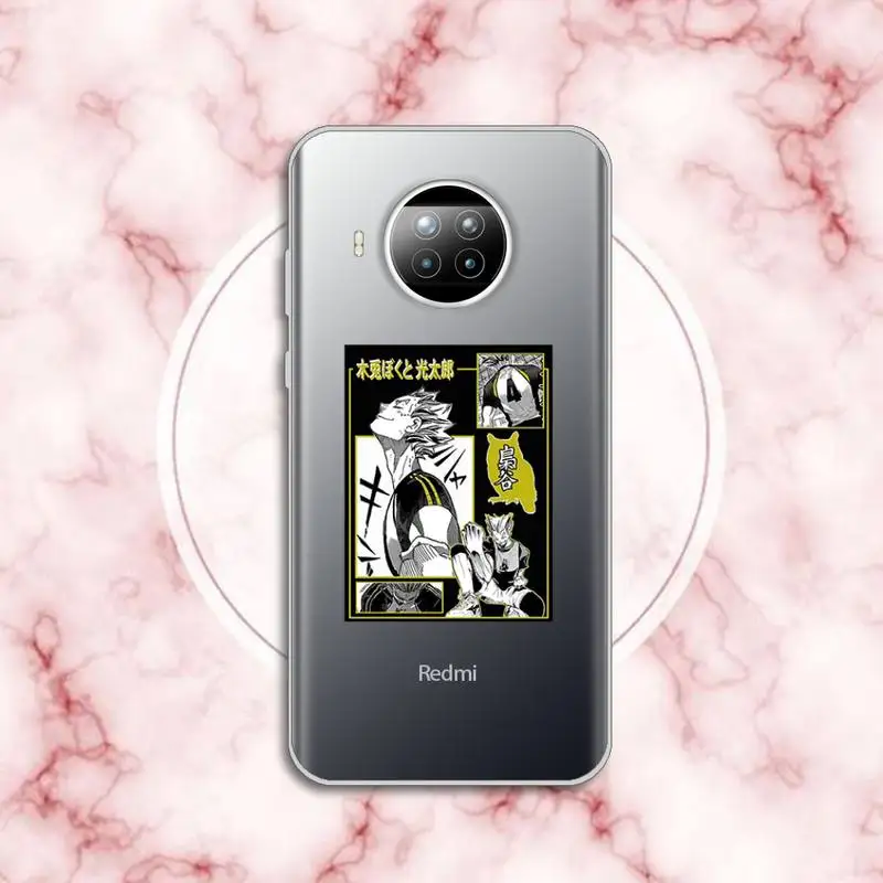 

Oya Oya Oya Haikyuu Love Volleyball Phone Case Transparent for Xiaomi Redmi note 10 t 8 9 pro lite 11