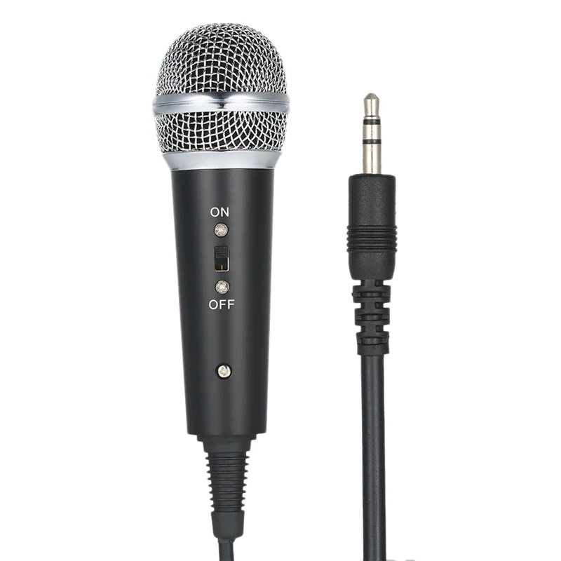 

Wired Condenser Microphone Round Handheld Microphone with Tripod 3.5mm Jack for Karaoke Singing Party