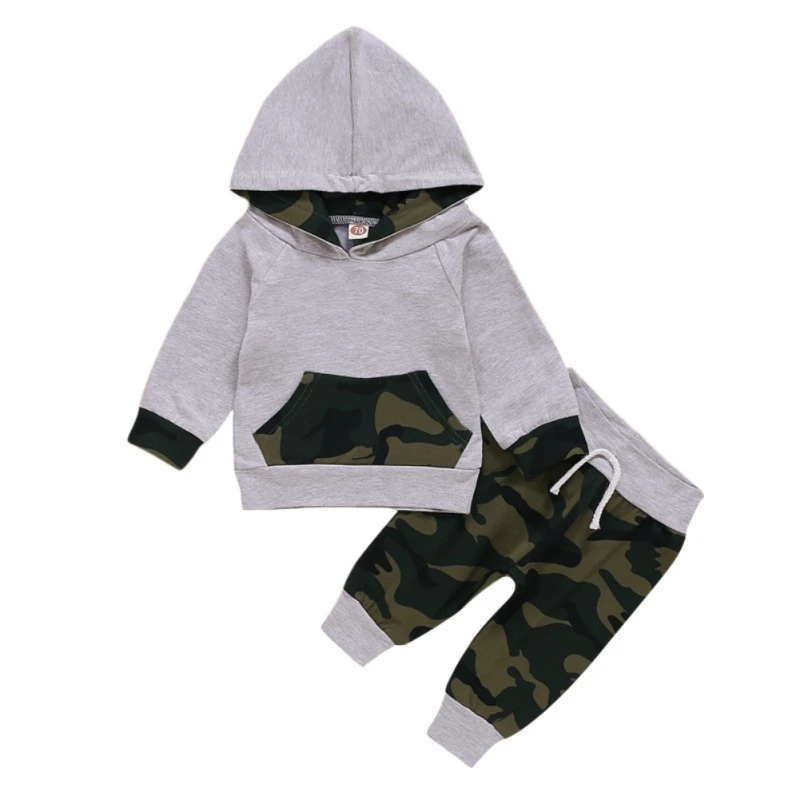 

2PCS Set Autumn Cotton Baby Boy Clothes Set Baby Clothes For Newborns Hooded Sweatshirt+Pants Baby Boy Outfits