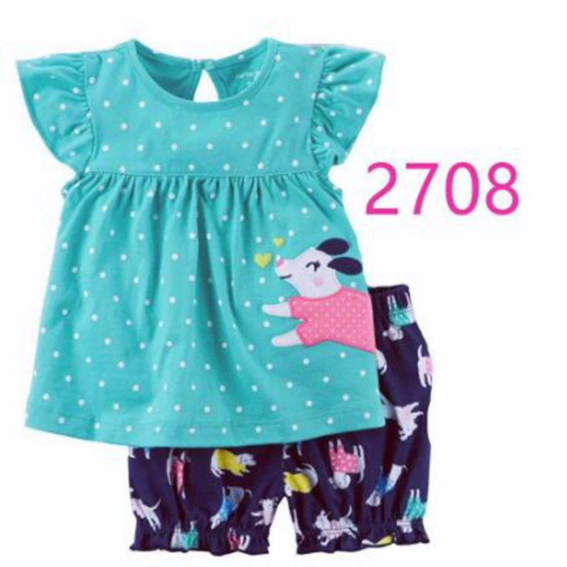 New Dot Baby Girl Pajamas Suit 2-Pieces Sets Children Jumpers Dress Panties Boys Clothes 6 9 12 18 24 Month Babywear | Детская одежда и