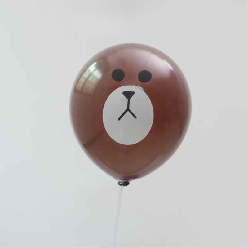 Brown bear 10 шт. 12 дюймов коричневый медведь воздушные шарики из латекса с животными с кроликом детский день надувные игрушки Свадьба День Рождения Декор - Цвет: Brown bear