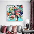 Искусство скандинавский цветок плакат домашний декор холст картины настенные художественные плакаты и принты настенные картины для Гостиная украшения