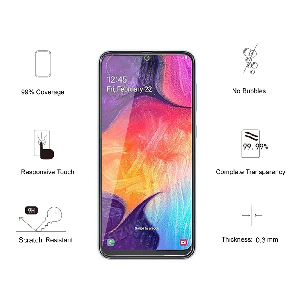 For Samsung Galaxy A50 A50s 2.5D 0.26mm Premium Tempered Glass Screen Protectors Protective Guard Film HD Clear | Мобильные телефоны
