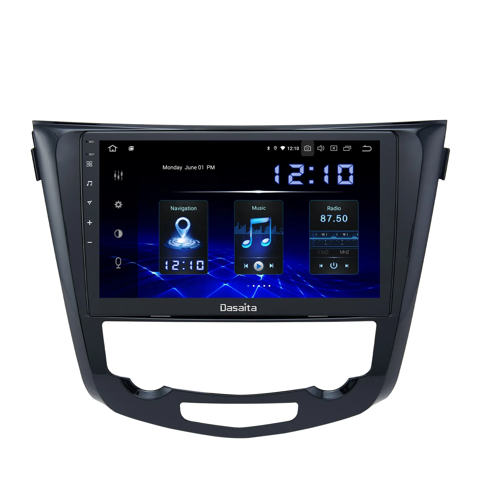 

Автомобильный DVD-плеер Dasaita 10,2 дюйма для Nissan X-Trail Qashqai 2014-2018, GPS BT Carplay, сенсорный экран HD 1280*720 DSP, стерео радио