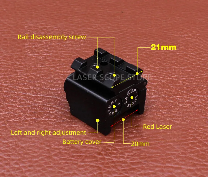 Тактический Мини прицел с красным лазером для страйкбола лазерная указка