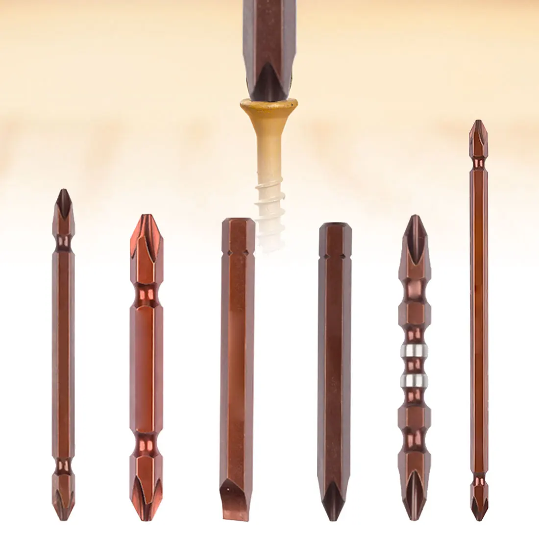 

65mm 80mm100mm 150mm 10PCS Cross Screwdriver Bit Slotted Screwdrivers PH2 Double screwdriver Bits Anti Slip Electric Tool Hex