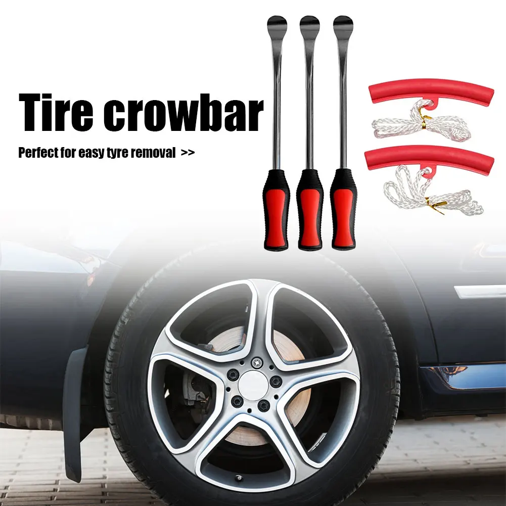 

3pcs Tire Spoon Levers + 2pcs Rim Protectors Kit for Car Motorcycle Bike