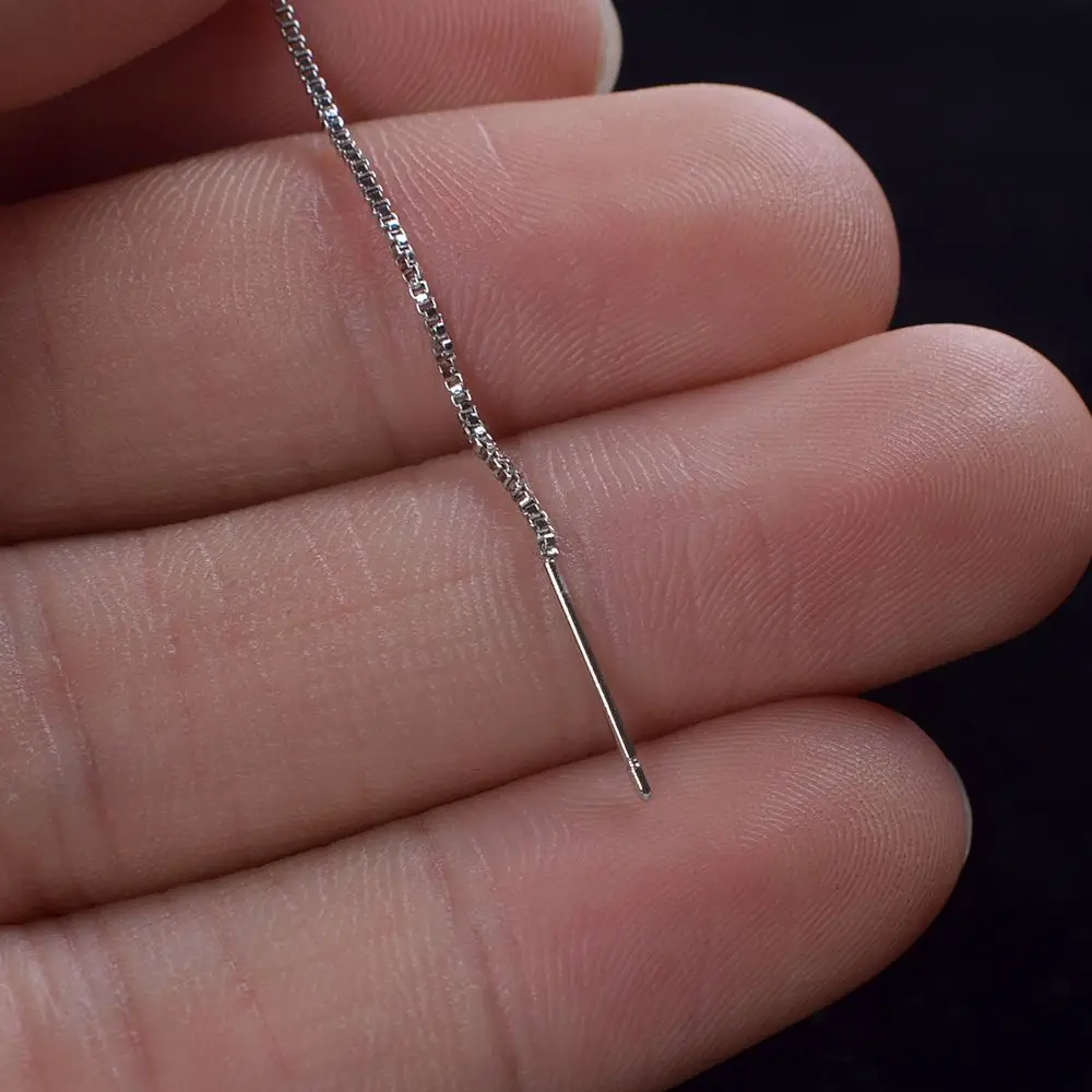 Модные женские туфли 1 пара Серебряные нити серьги цепи уха нить для девочек