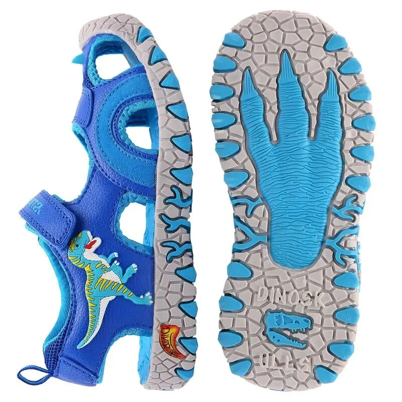 Сандалии детские из ПУ кожи мягкая летняя спортивная обувь для мальчиков с 3D