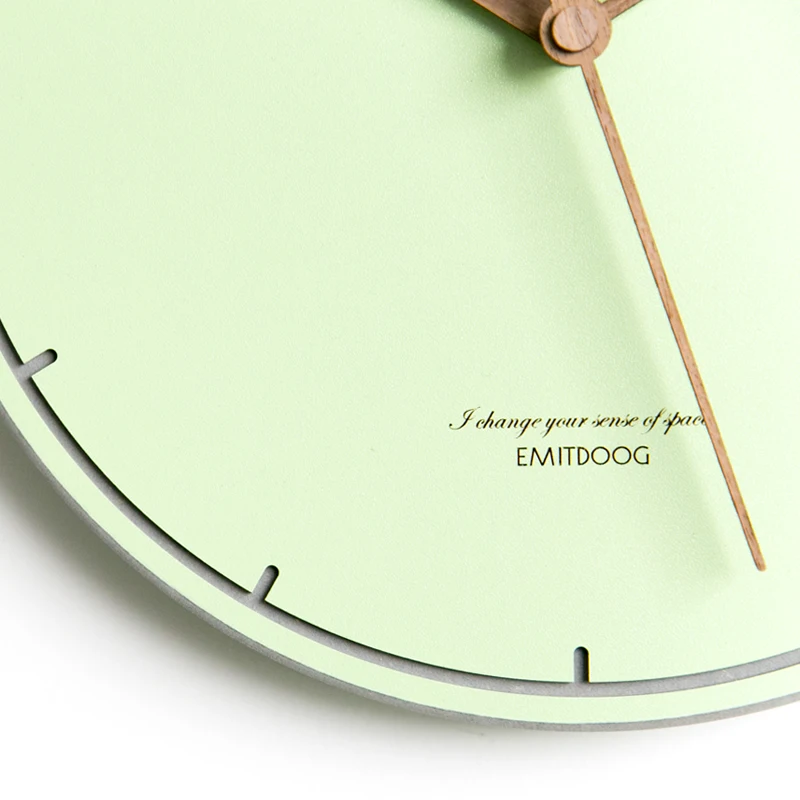 Современные синие настенные часы деревянные домашние в скандинавском стиле для