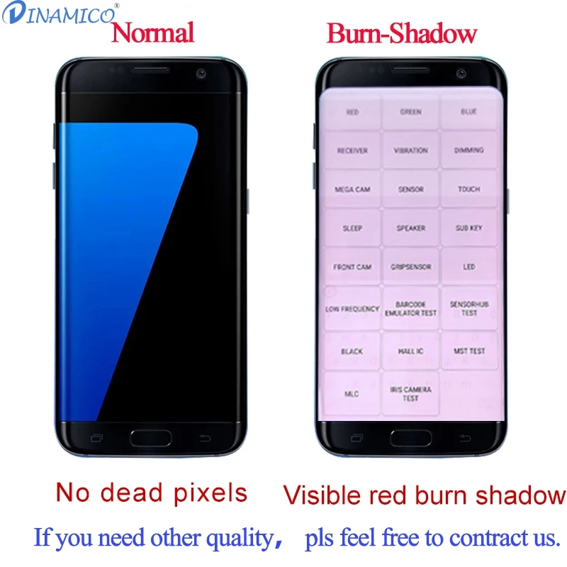 Dinamico OLED Акция S7 Edge дисплей для samsung Galaxy G935 Lcd G935F дисплей кодирующий преобразователь сенсорного экрана в сборе с рамкой
