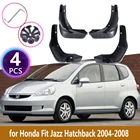 Брызговики задние для Honda Fit Jazz Hatchback 2004, 2005, 2006, 2007, 2008, 4 шт.