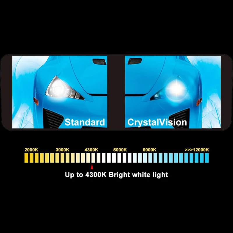 Галогенные лампы Philips H7 55 Вт 12 В Crystal Vision 4300 K яркий белый светильник для автомобиля