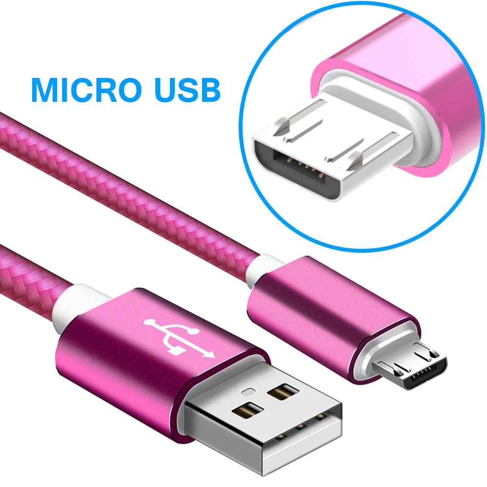 Micro Usb кабель Android Быстрая зарядка USB синхронизации данных Зарядное устройство кабели мобильный телефон кабель для samsung A7 S7 для Xiaomi 1 м/2 м/3 м провода