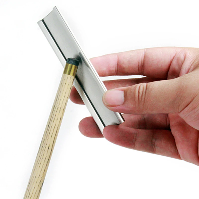 

New Silver Pool Cues Special Stainless Steel Metal Leather Billiard Cue Tip Shaper Pool Cue Scrub Device Billiard Accessories