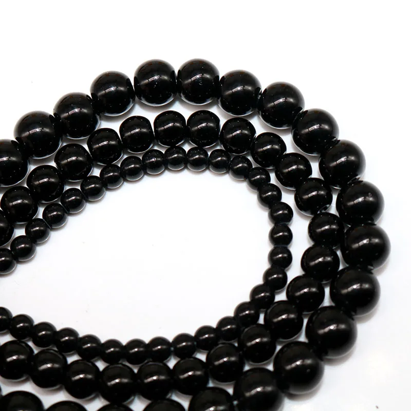 

Round Black Onyx Loose Beadsfor Jewelry Making Natural Stone Beads Obsidian Pretty Natural Stone Jewelry 4mm 6mm 8mm Beads