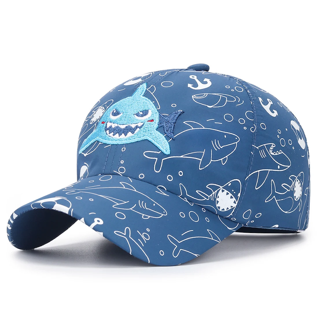 

Connectyle Kids Lightweight Quick Drying Sun Hat Cute Shark Design Adjustable Toddler Baseball Cap UV Protection Boys Girls Caps