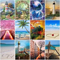 5d diy diamond painting landscape embroidery full round square drill rhinestone cross stitch kits mosaic pictures home decor