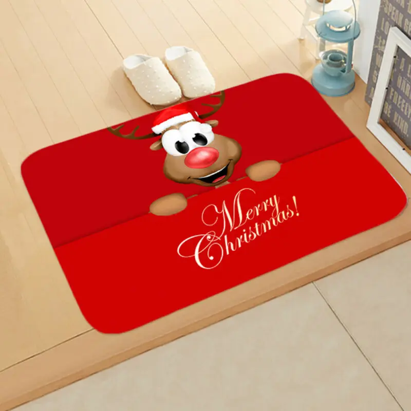 Merry Christmas Door Mat Snowman Floor Non Slip Xmas Rug Kitchen Home Room Decor | Дом и сад