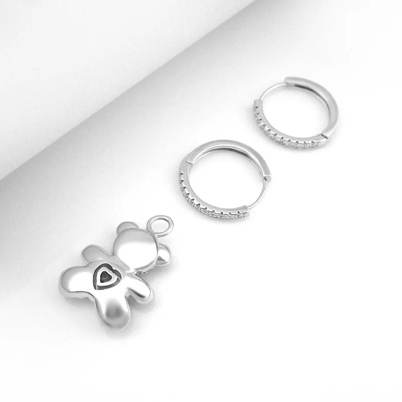 Одежда высшего качества серьги модные Фирменный дизайн Кристальный Медвежонок