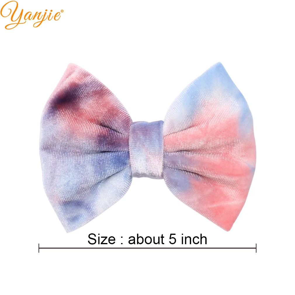 Бархатные банты для волос 12 шт./лот 5 дюймов девочек женские заколки Новое