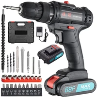 21v electric drill tool 28 piece accessories durable battery screwdriver kit set 2 speed cordless electrodrill bits for home diy