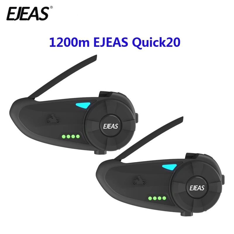 2 шт. 1200 м Quick20 мотоциклетная Интерком гарнитура Raid пара Bluetooth 4,2 с FM радио поворотный индикатор батареи для 2 всадников