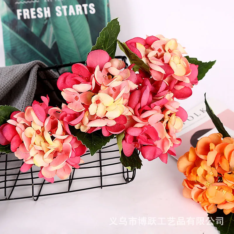 

1PCs 2pcs Seashell hydrangea Artificial flower Wedding hydrangea Living room study home decoration Fake flower