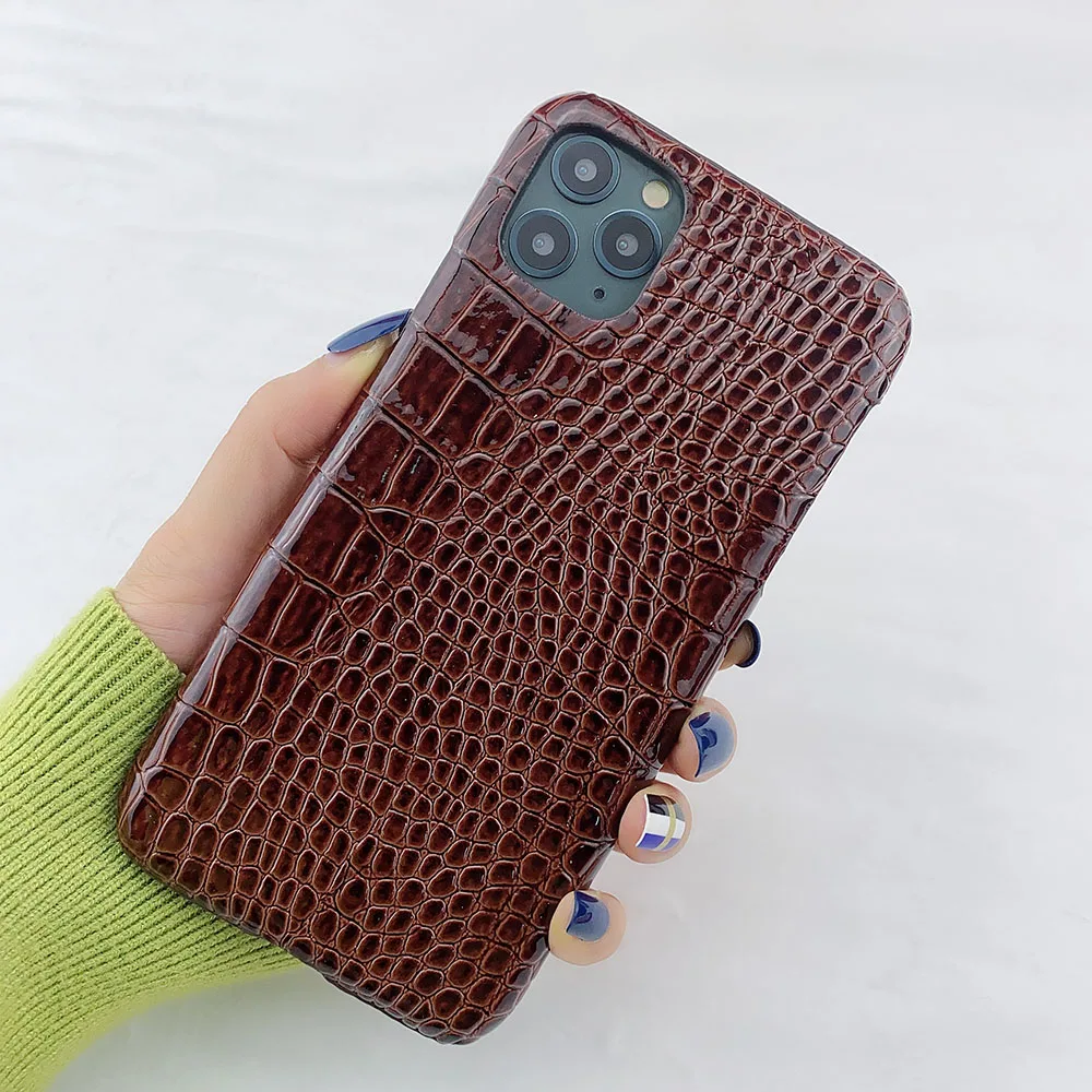 Чехол для телефона из змеиной кожи с крокодиловой текстурой iphone 11 Pro XS MAX X XR 7 8 6 s Plus