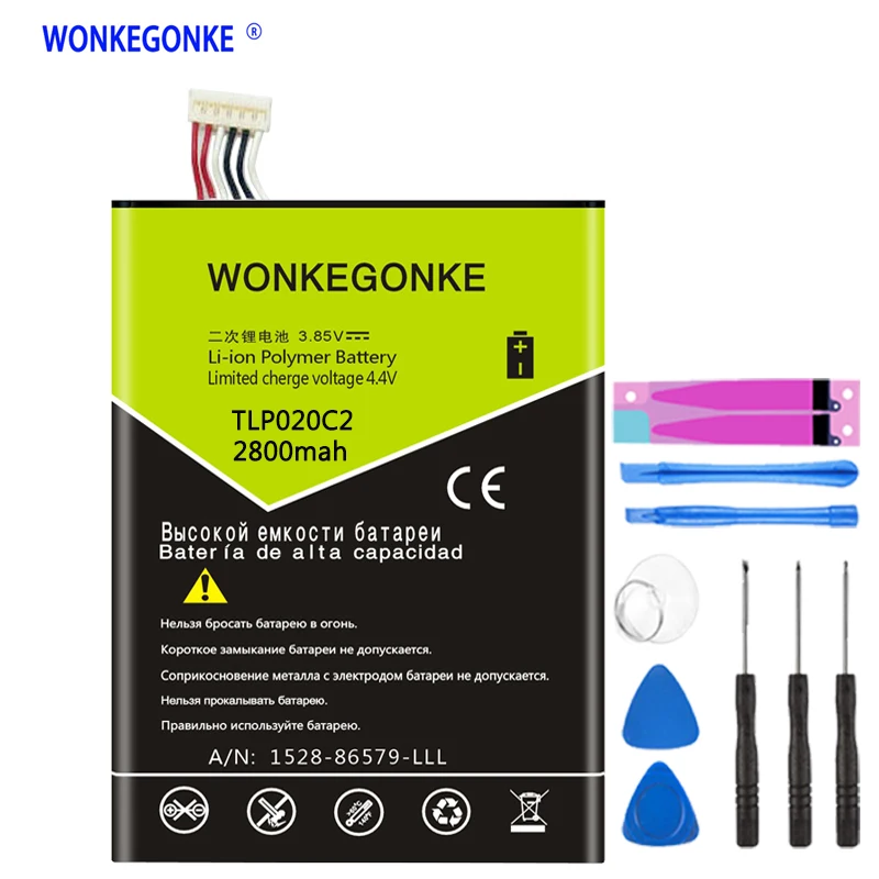 Аккумулятор WONKEGONKE TLP020C2 для телефона Alcatel One Touch Idol X 6040 6040A 6040D