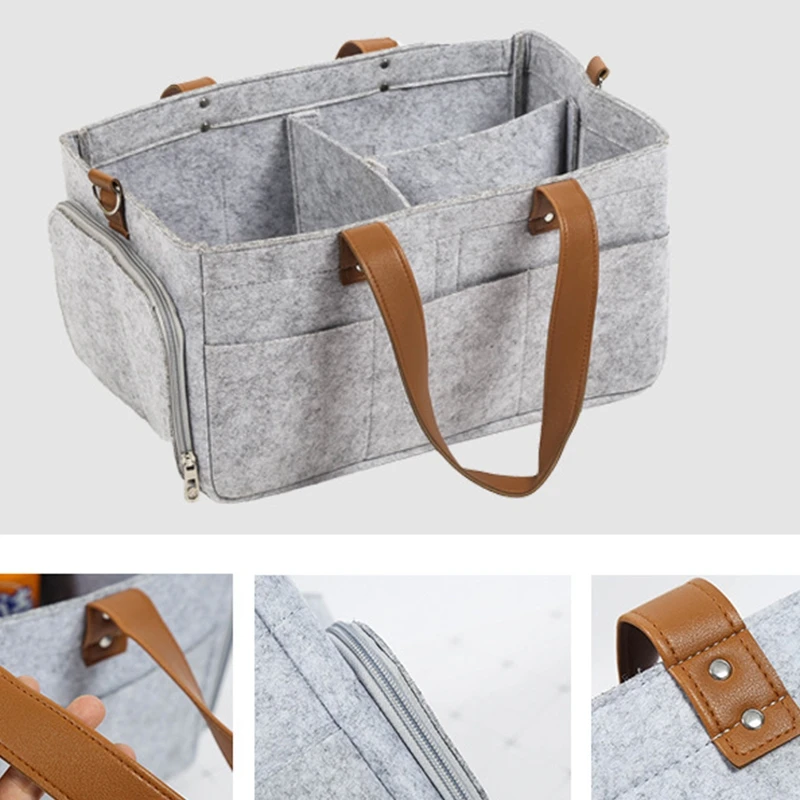 Felt Debris Storage Bag Collapsible Diaper Tote | Дом и сад