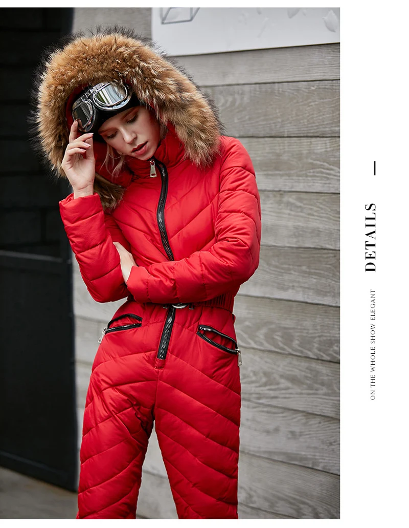 New Women Ski jacket and Pant Ski suits Females Jumpsuit Women Snowboard Waterproof Overall Russia
