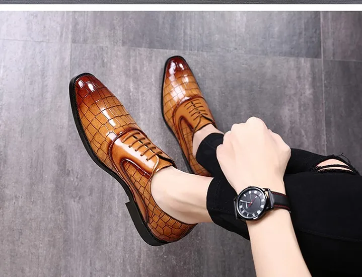 Chaussure homme/Мужские модельные туфли мужские туфли-оксфорды из натуральной кожи